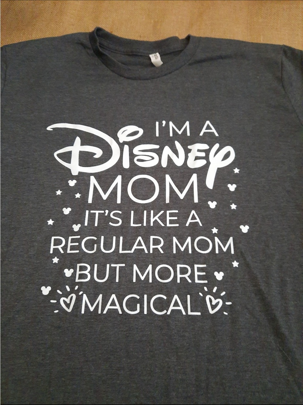 Disney Mom Graphic Tee - Dark Gray